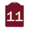 Signmission Designer Series Sign W/ Number 11, Burgundy Heavy-Gauge Aluminum Sign, 24" x 18", BU-1824-22911 A-DES-BU-1824-22911 - alternate 1